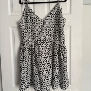 Black and White Floral Women's Dress